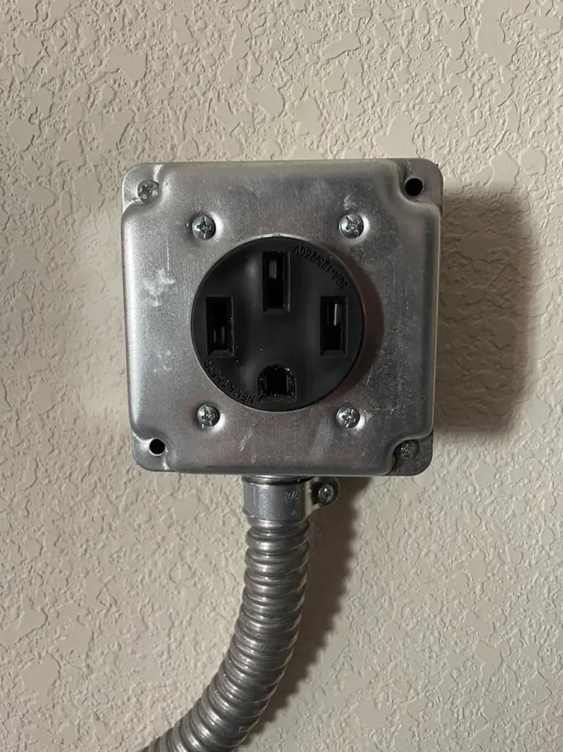 NEMA 14-50 outlet installed for Electrical Panel Upgrade in Wesley Chapel